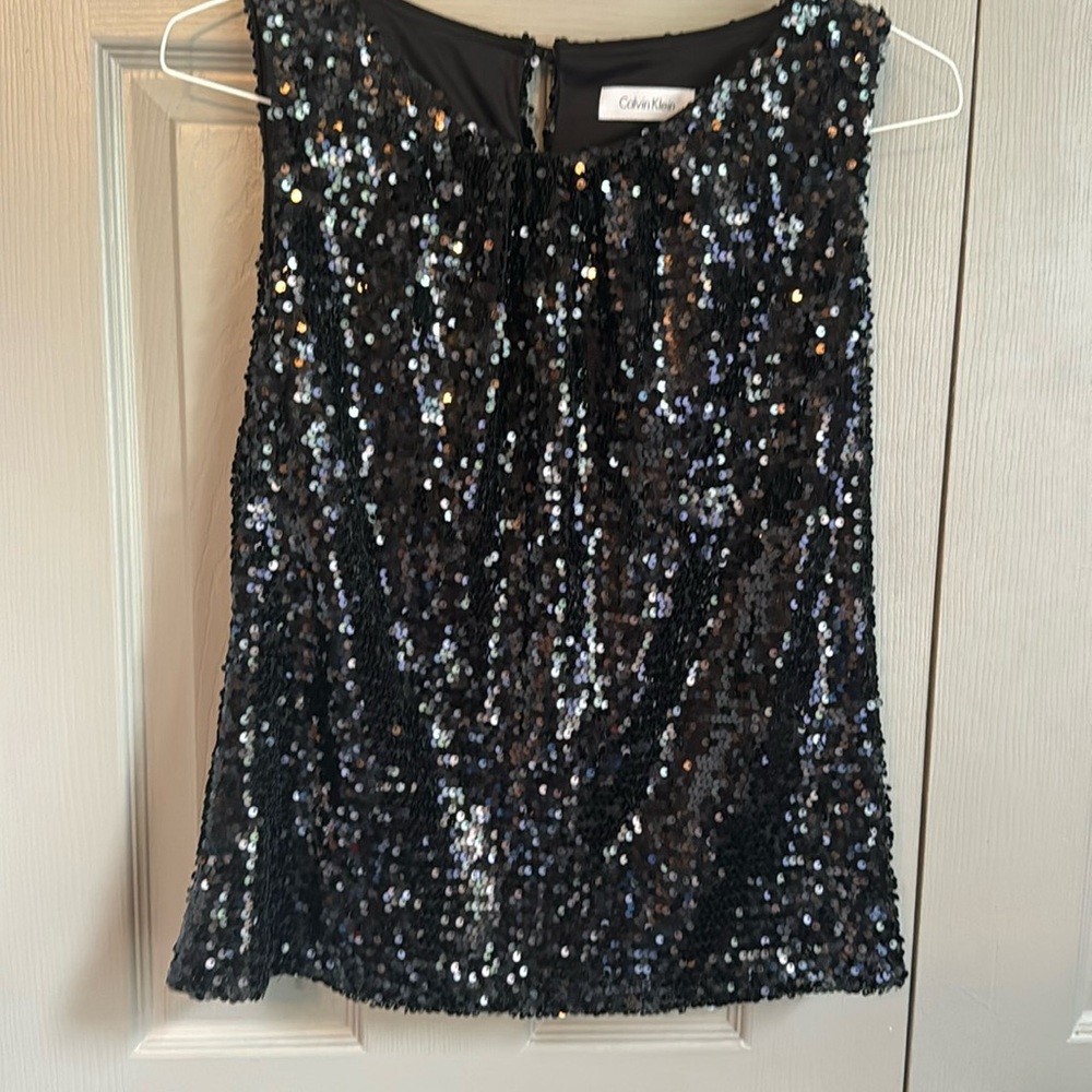 Calvin Klein - Black sequins blouse